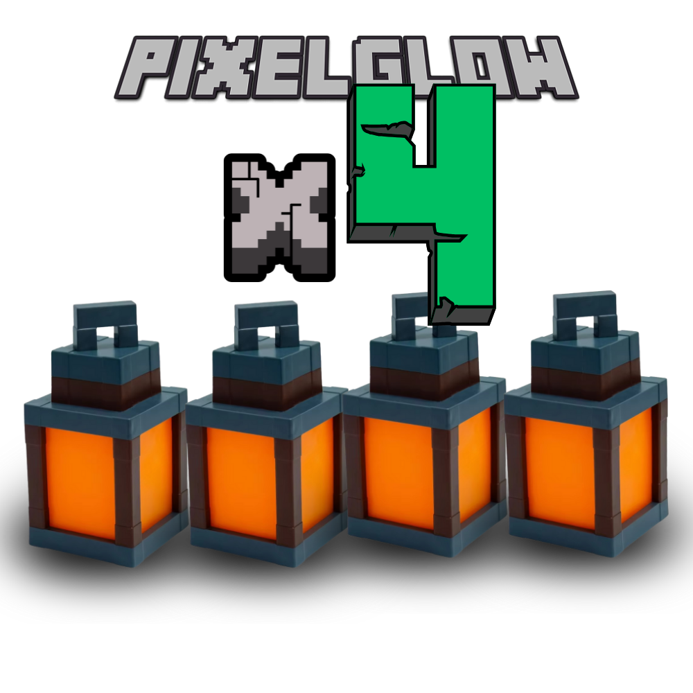 PixelGlow Luminous Lantern Light Quad 4 Pack