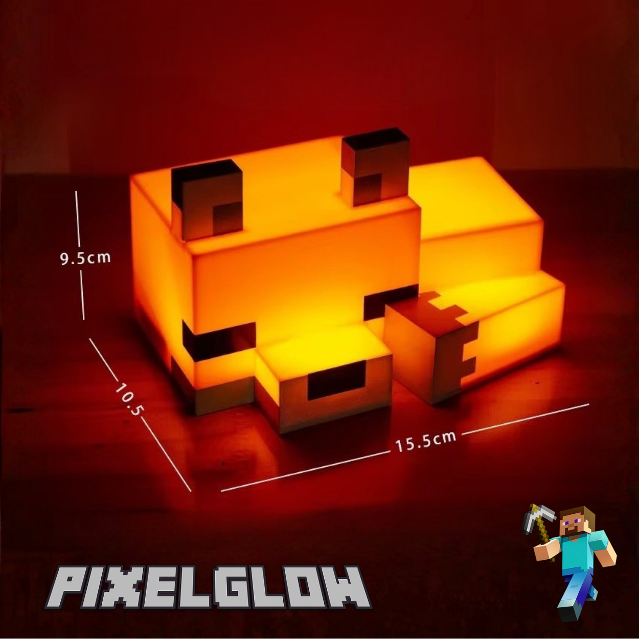 PixelGlow Fox Night Light