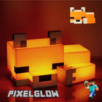 PixelGlow Fox Night Light